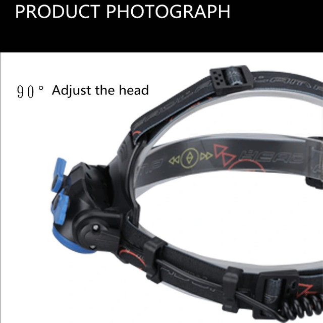 Pesca aleación de aluminio cabeza bombilla linterna recargable LED faro