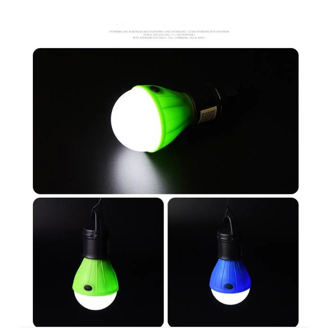 Bombilla LED compacta para tienda de campaña, linterna para acampar, senderismo, pesca, luces de emergencia