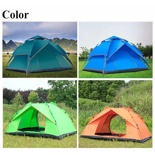 Personalizada Familia 2/3/4/6/8 Persona Camping Doble capa Tienda impermeable Automático Pop Up Al aire libre Familia Bivy Senderismo Refugio Configuración instantánea Portátil Totalmente automático